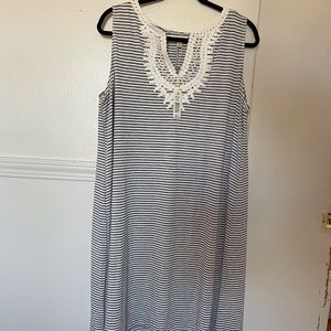 Knee length striped dress